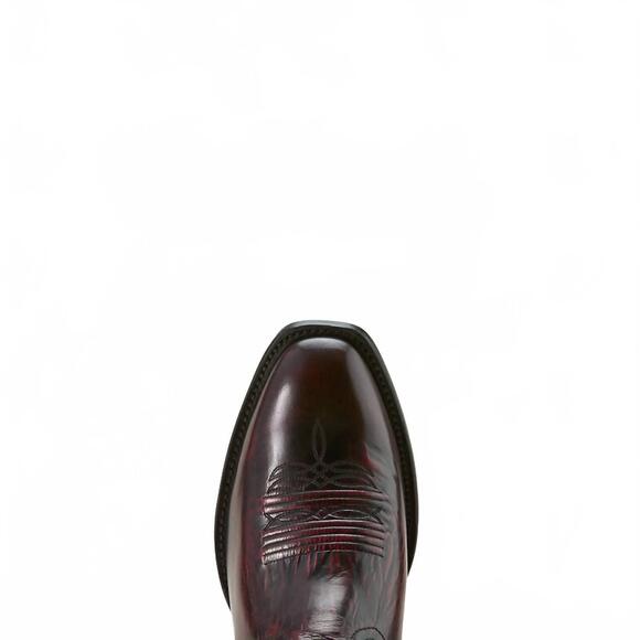 NEW ARIAT men\'s willie leather western boot in black cherry main image 4